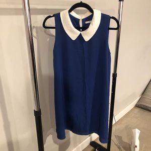 Blue Dress with White Collar